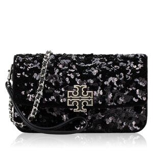 TORY BURCH BRITTEN SEQUIN CONVERTIBLE CROSSBODY BAG FORMAL EVENING CLUTCH